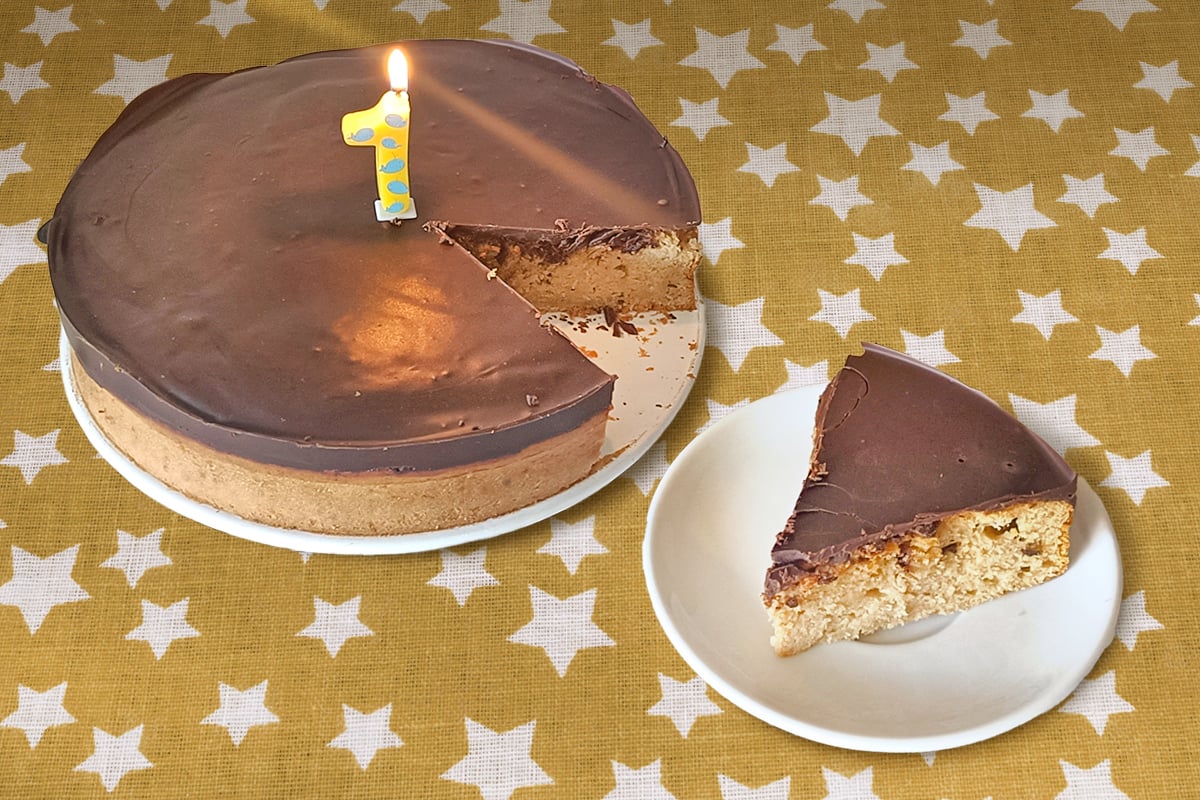 Receta de pastel de cumpleaños sin azúcar para bebés