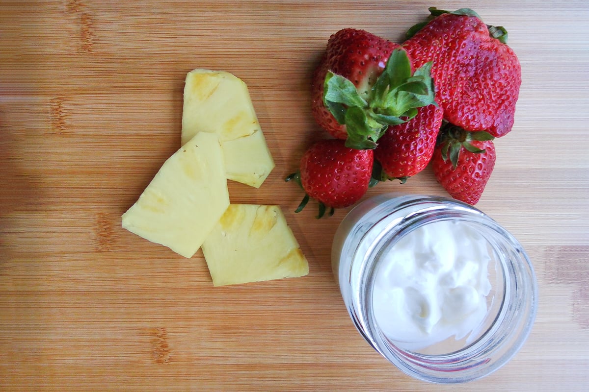 Ingredientes para batidos de fruta caseros