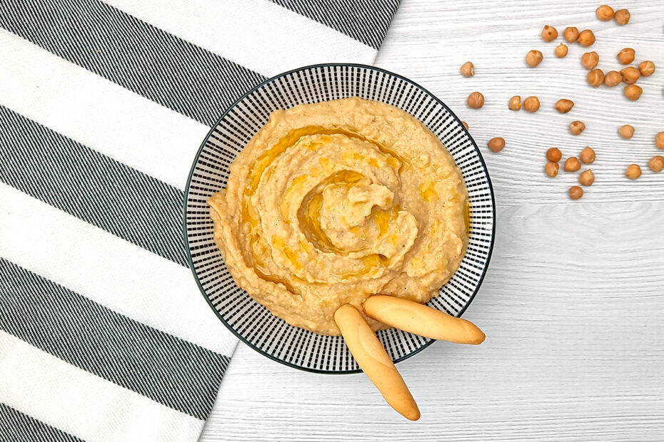 Receta de humus de garbanzos para niños y bebés