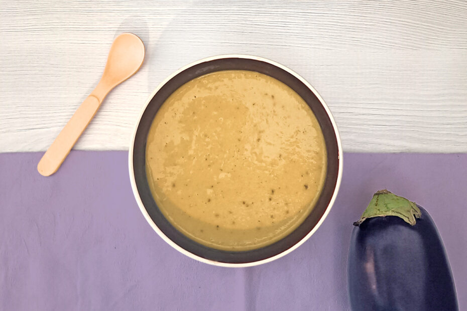 Receta de puré de berenjena y garbanzos para niños y bebés