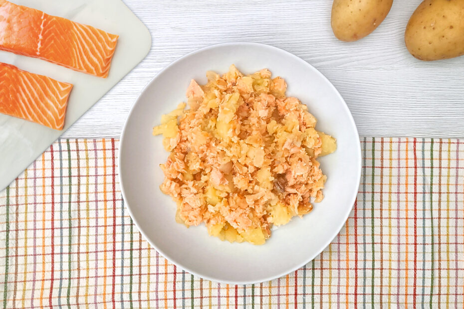 Receta de salmón con patata para niños y bebés