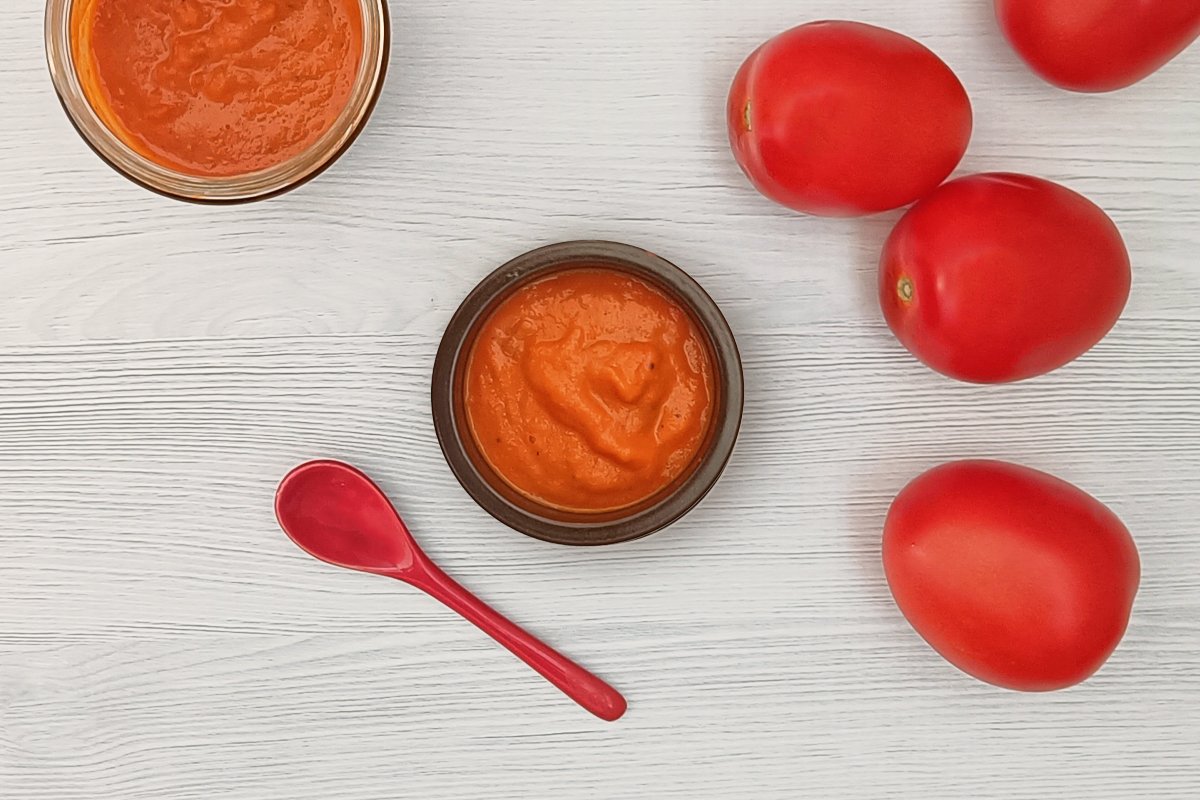 Receta de salsa de tomate frito casera para niños y bebés