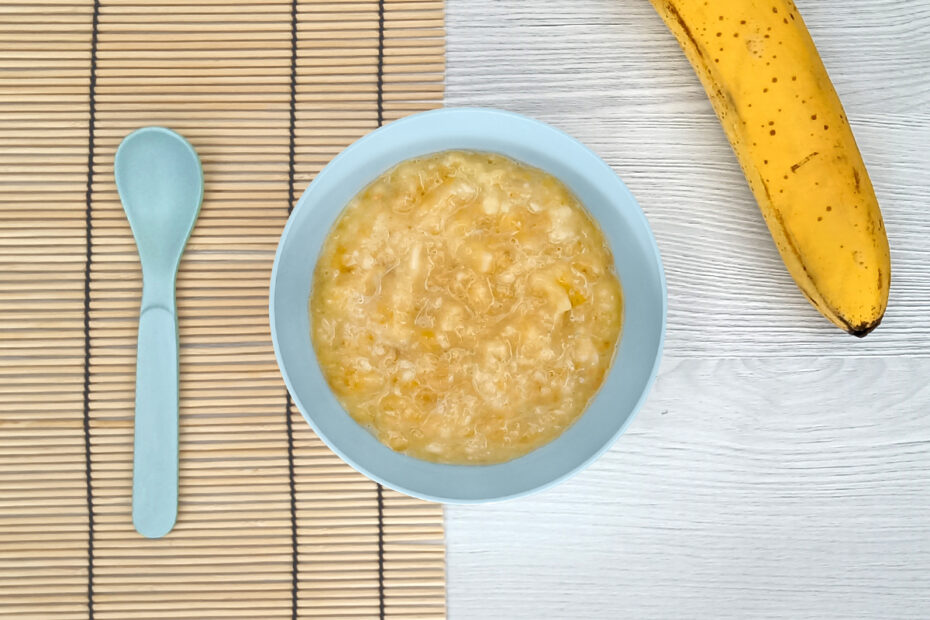 Receta de papilla de plátano para bebés