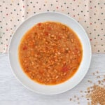 Receta de sopa de cebada con verduras para bebés y niños