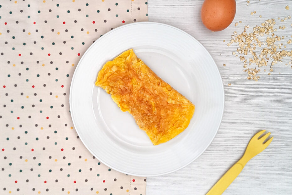 Receta de tortilla de avena para niños y bebés